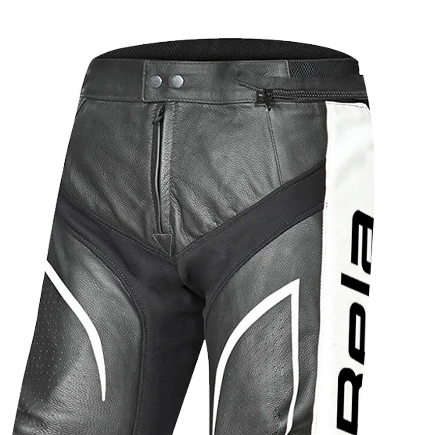BELA X RACE PANTALONI UOMO MOTO IN PELLE NERO/BIANCO/ROSSO 