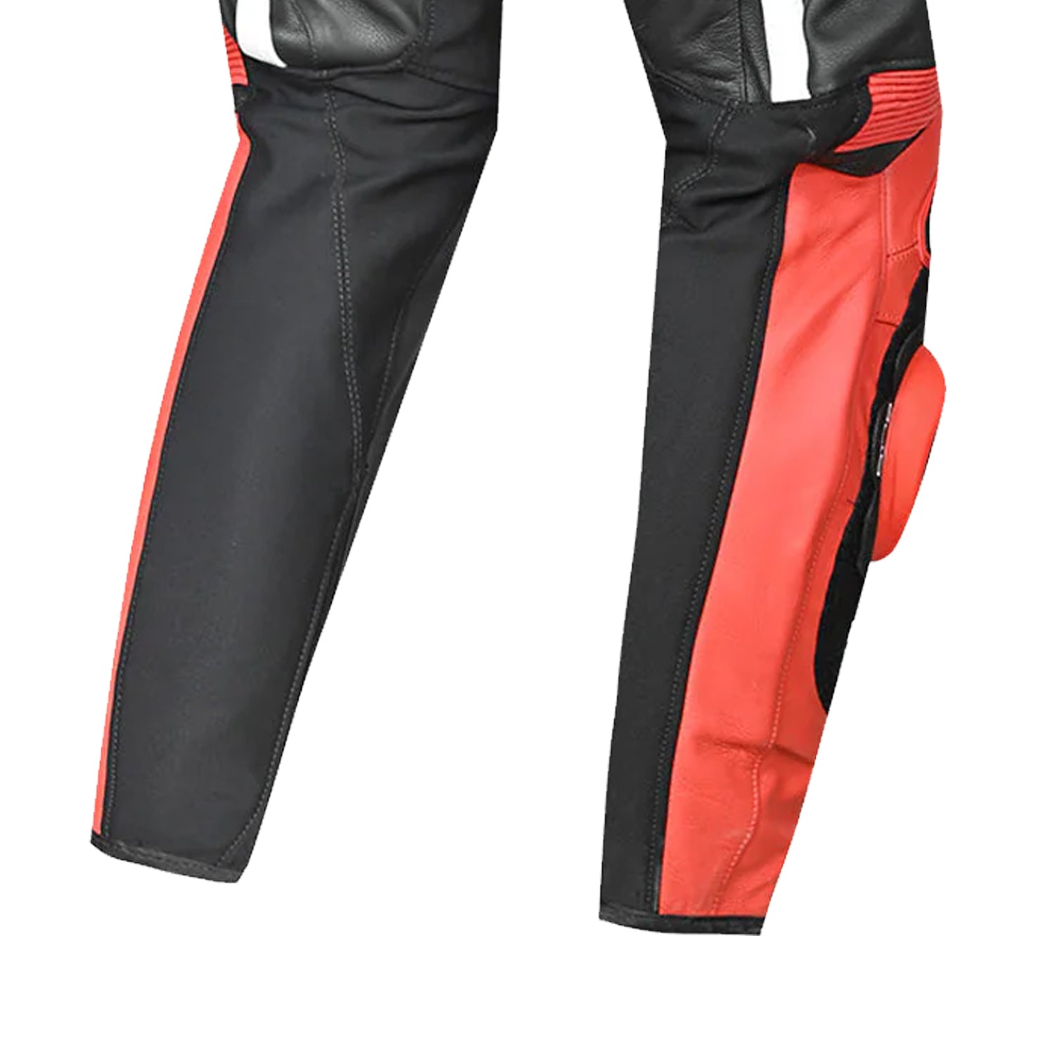 BELA X RACE PANTALONI UOMO MOTO IN PELLE NERO/BIANCO/ROSSO 
