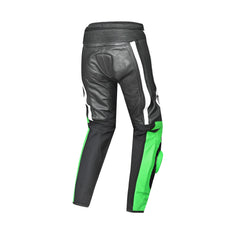 BELA X RACE PELLE PANTALONI UOMO NERO BIANCO VERDE 