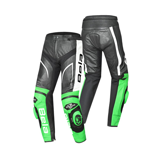 BELA X RACE PELLE PANTALONI UOMO NERO BIANCO VERDE – Yamoto.it