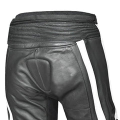 BELA X RACE PELLE PANTALONI UOMO NERO BIANCO VERDE 
