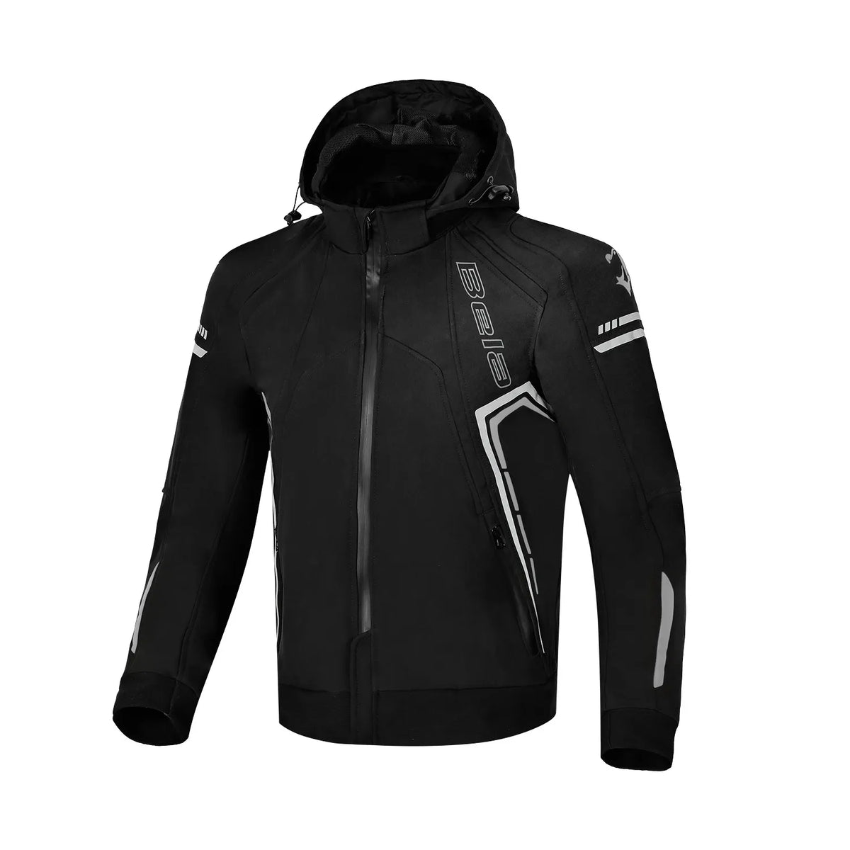 BELA BREEZE GIACCA UOMO SOFTSHELL CAPPUCCIO REMOVIBILE NERO/GRIGIO 