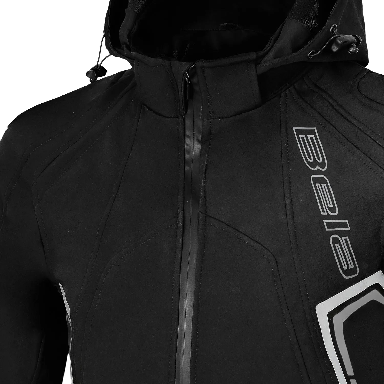 BELA BREEZE GIACCA UOMO SOFTSHELL CAPPUCCIO REMOVIBILE NERO/GRIGIO 