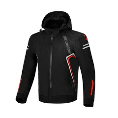 BELA BREEZE GIACCA UOMO SOFTSHELL PER CAPPUCCIO REMOVIBILE NERO/ROSSO 
