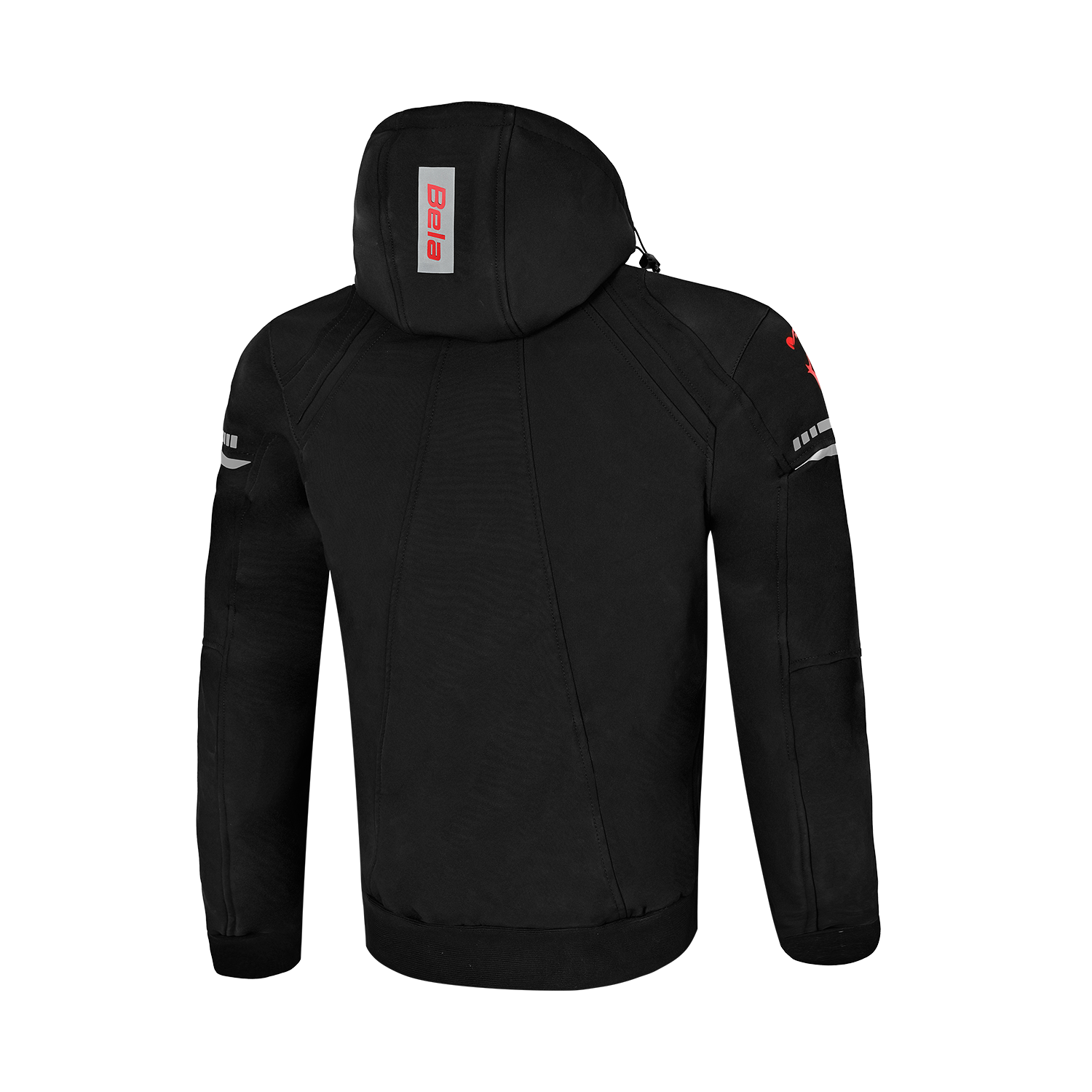 BELA BREEZE GIACCA UOMO SOFTSHELL PER CAPPUCCIO REMOVIBILE NERO/ROSSO 