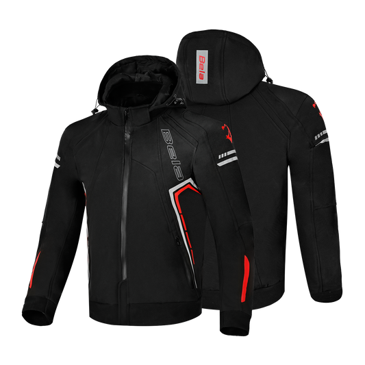 BELA BREEZE GIACCA UOMO SOFTSHELL PER CAPPUCCIO REMOVIBILE NERO/ROSSO – Yamoto.it
