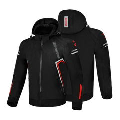 BELA BREEZE GIACCA UOMO SOFTSHELL PER CAPPUCCIO REMOVIBILE NERO/ROSSO 