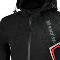 BELA BREEZE GIACCA UOMO SOFTSHELL PER CAPPUCCIO REMOVIBILE NERO/ROSSO 