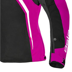 BELA ELANUR GIACCA DI MOTO DONNA NERO ANTRACITA ROSO 