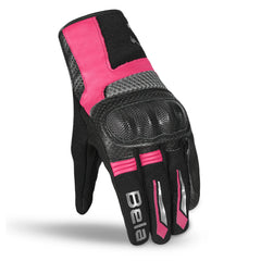 BELA - GUANTE TEXTIL HERO AIR LADY NERO/ROSA 