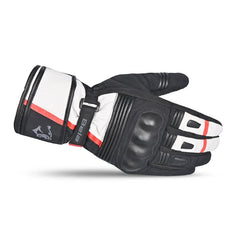 BELA - Guante Piel Ice Winter WP Negro/Blanco/Rojo 