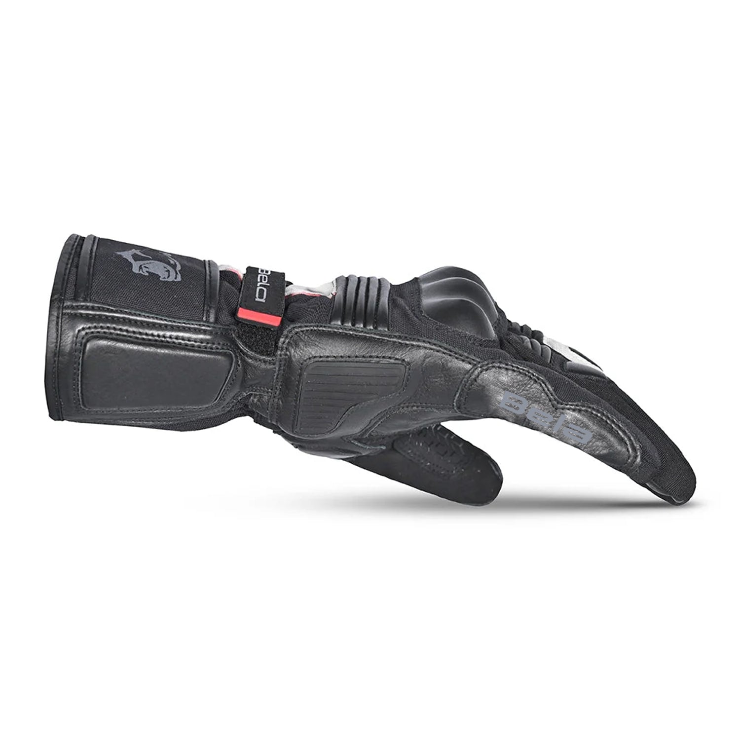 BELA - Guante Piel Ice Winter WP Negro/Blanco/Rojo 