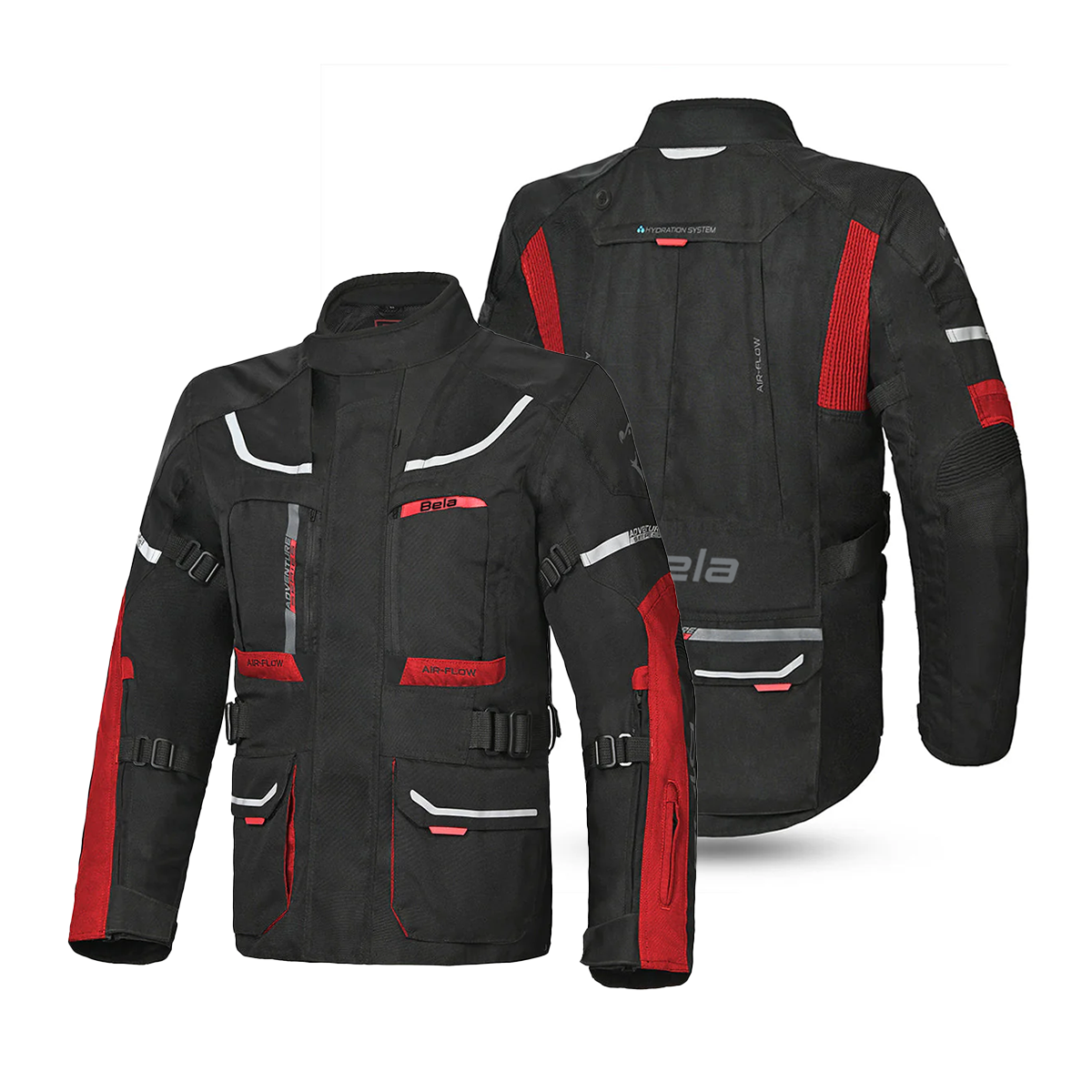 BELA TRANSFORMER GIACCA TOURING 3 IN 1 / NERO ROSSO 