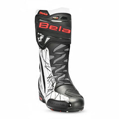 BELA AIR RIDER RACING STIVALI MOTO NERO BIANCO 