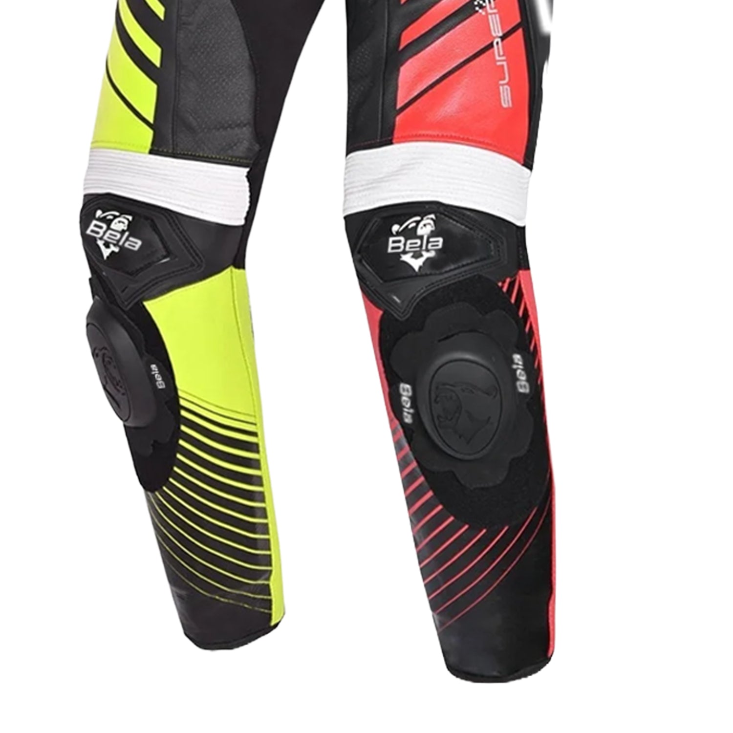 BELA ARAGON 1PC TUTA DE MOTO NERO ROSSO GIALLO 