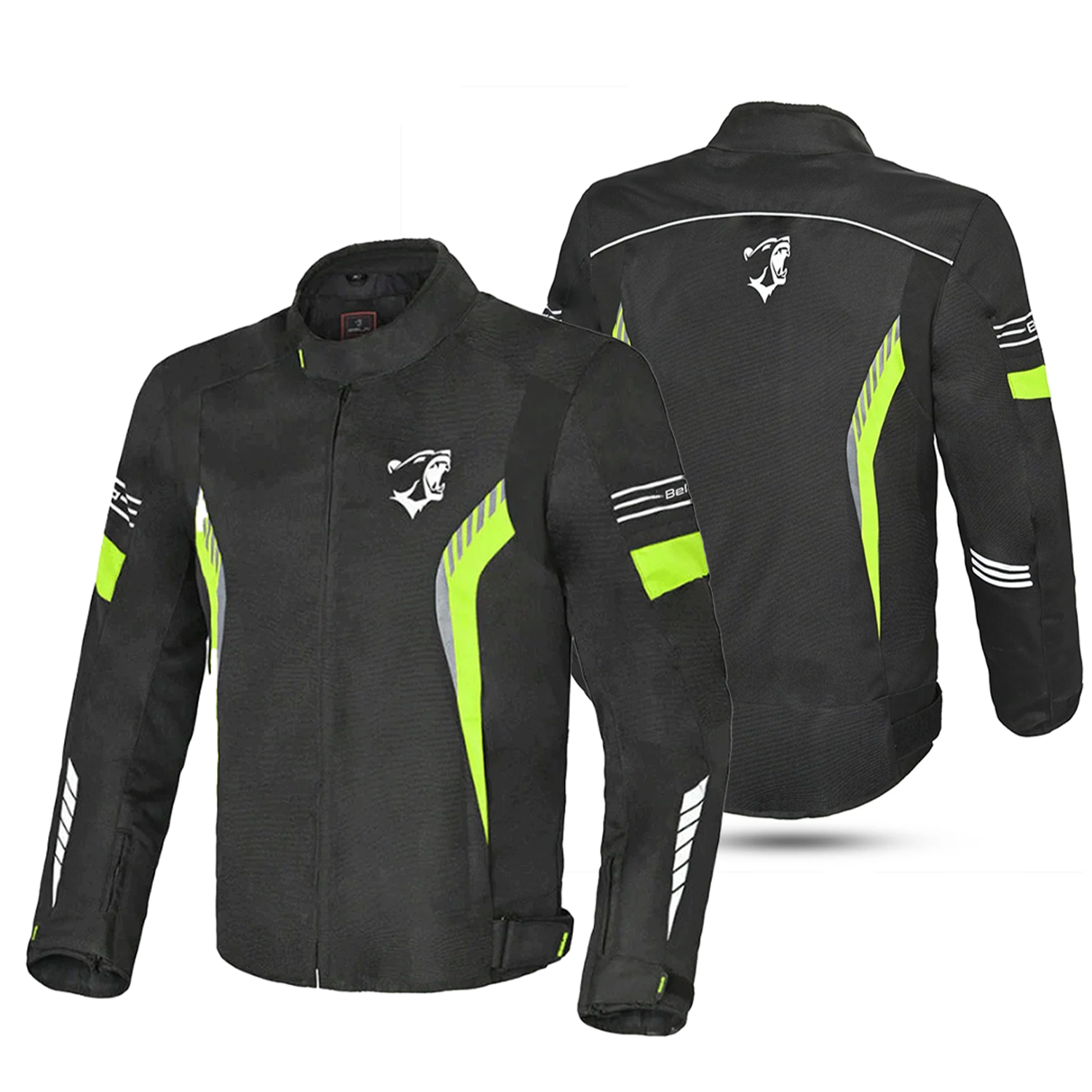 BELA BRADLEY GIACCA UOMO MOTO NERO GIALLO FLUO 