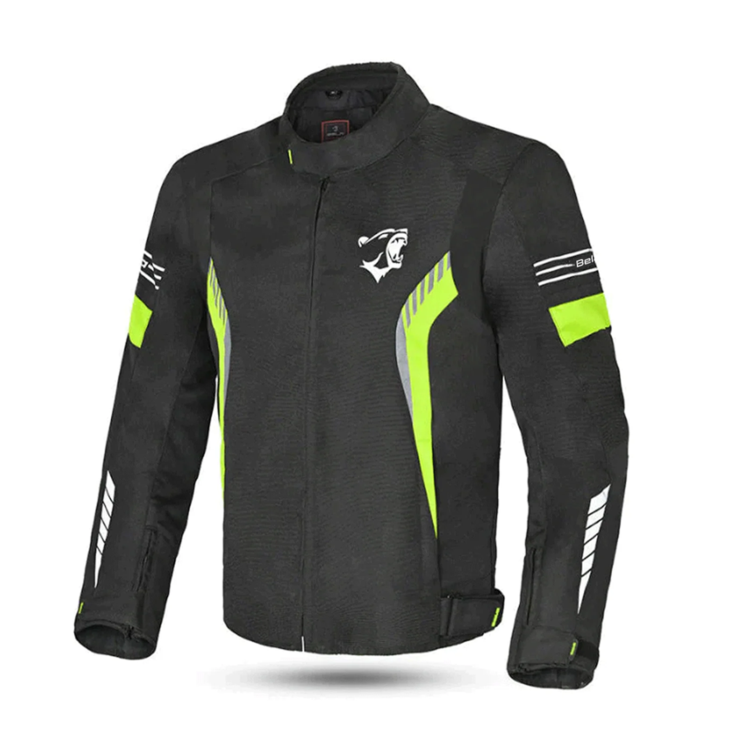 BELA BRADLEY GIACCA UOMO MOTO NERO GIALLO FLUO 