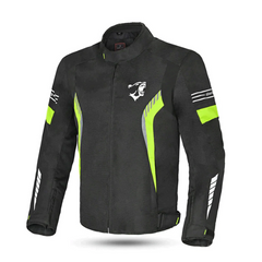 BELA BRADLEY GIACCA UOMO MOTO NERO GIALLO FLUO 