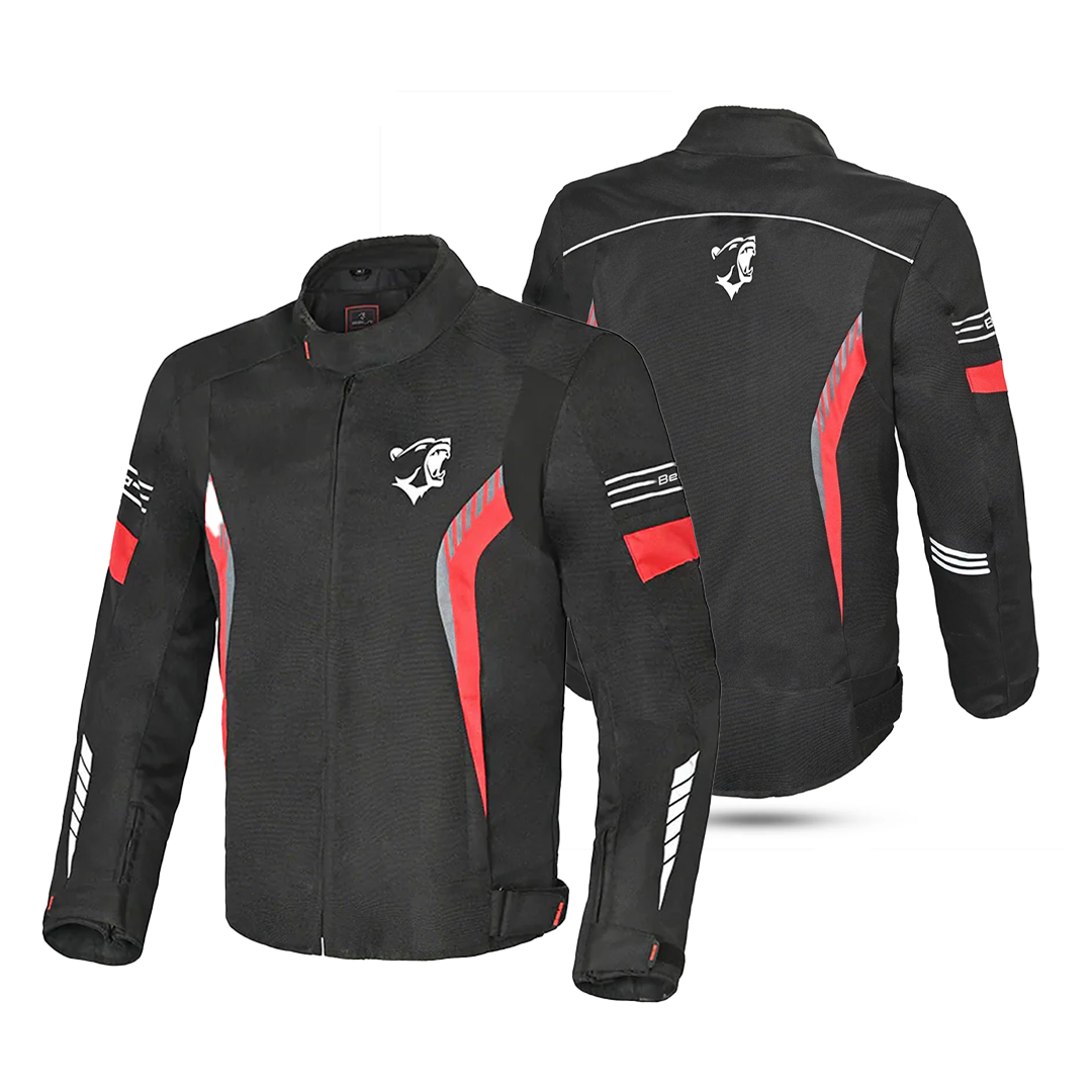 BELA BRADLEY GIACCA UOMO MOTO NERO ROSSO 