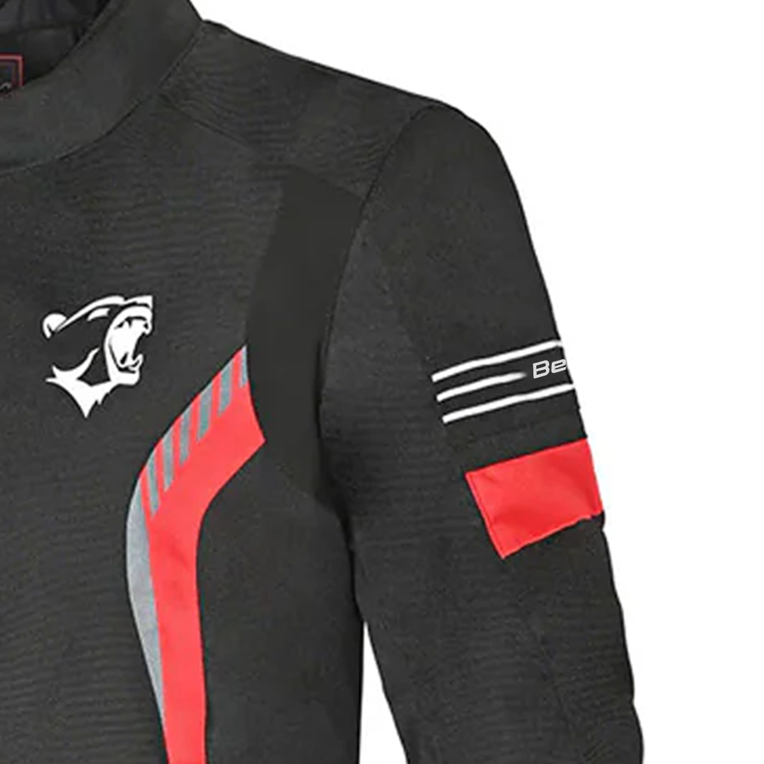 BELA BRADLEY GIACCA UOMO MOTO NERO ROSSO 