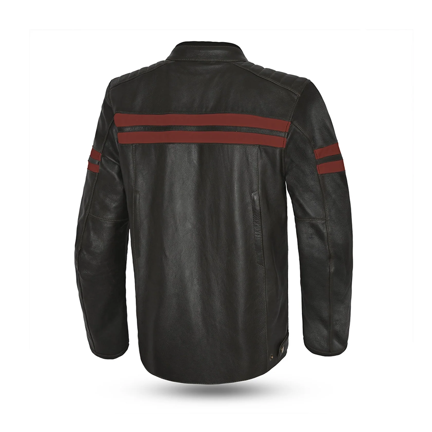BELA GIACCA IN PELLE STARK MARRONE SCURO ROSSO 