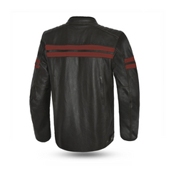 BELA GIACCA IN PELLE STARK MARRONE SCURO ROSSO 