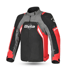 BELA CORDANIEL GIACCA MOTO NERA SCURO GRIGIO ROSSO 
