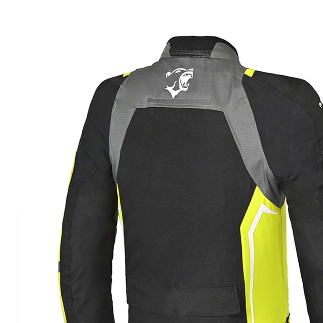 BELA CORDANIEL GIACCA MOTO NERA/GRIGIO SCURO/FLUOR GIALLO 