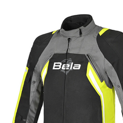 BELA CORDANIEL GIACCA MOTO NERA/GRIGIO SCURO/FLUOR GIALLO 