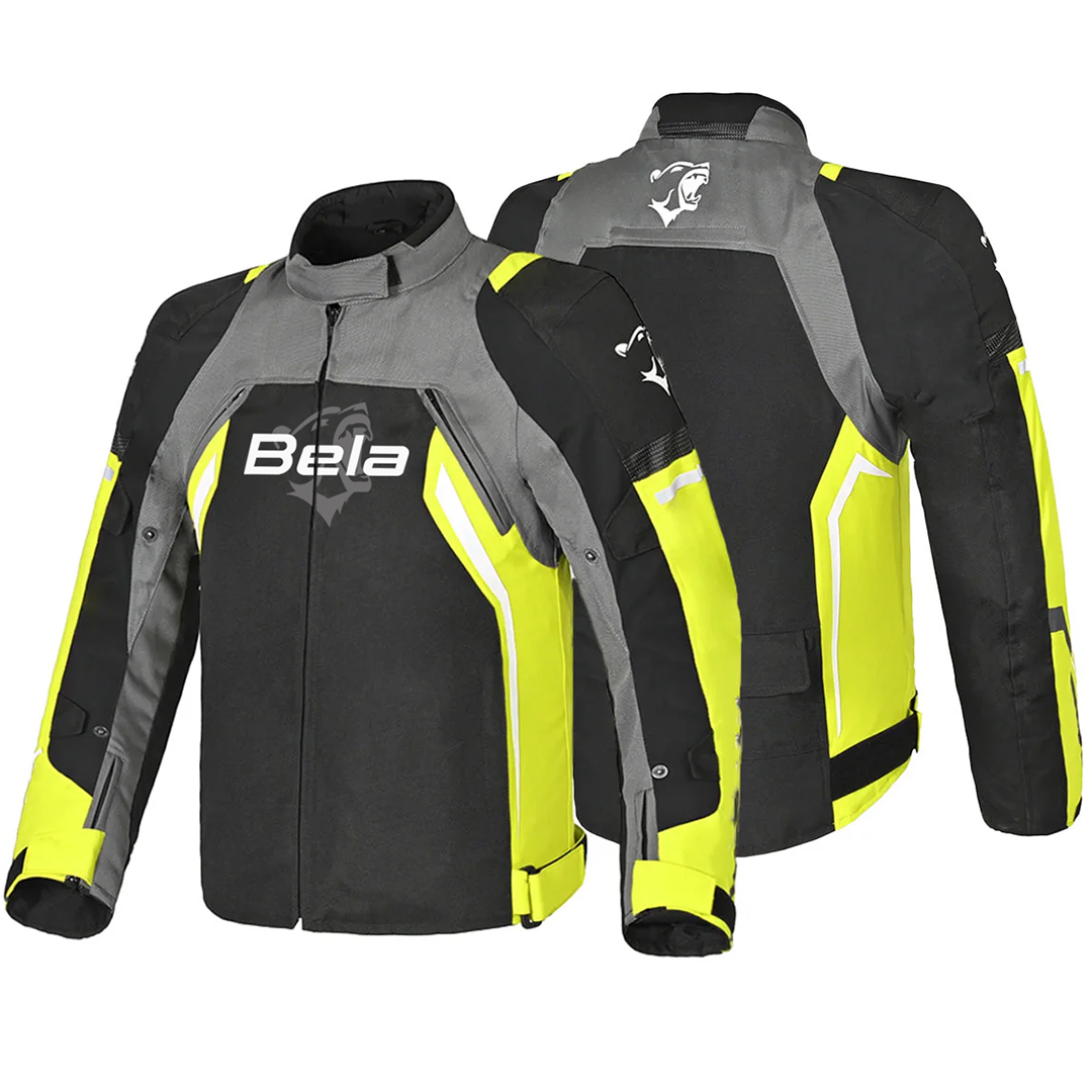BELA CORDANIEL GIACCA MOTO NERA/GRIGIO SCURO/FLUOR GIALLO 