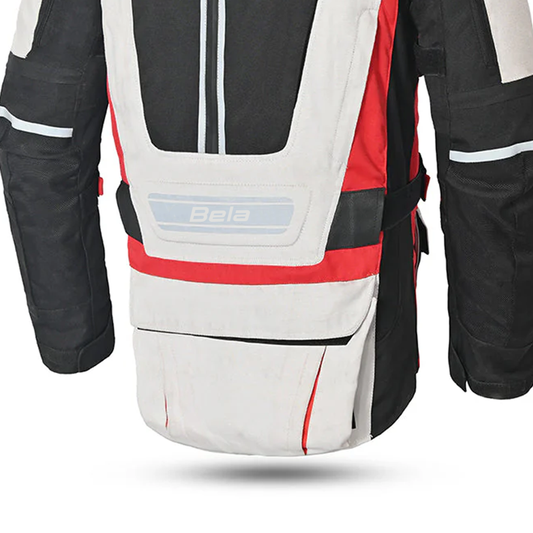 BELA CROSSROAD EXTREME WP GIACCA UOMO MOTO GRIGIO GHIACCIO ROSSO 