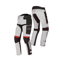 BELA CROSSROAD EXTREME WP PANTALONI UOMO MOTO TESSUTO GHIACCIO GRIGIO ROSSO 