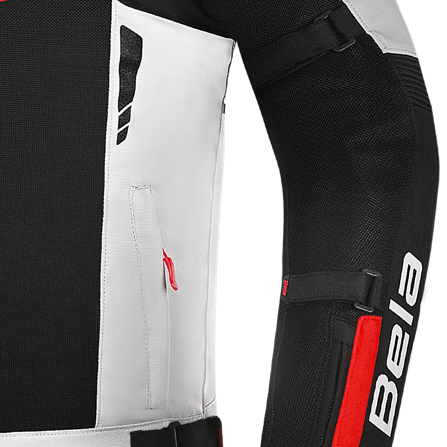 BELA SPRINTER GIACCA DI MOTO DUE STRATI UOMO NERO GHIACCIO ROSSO 