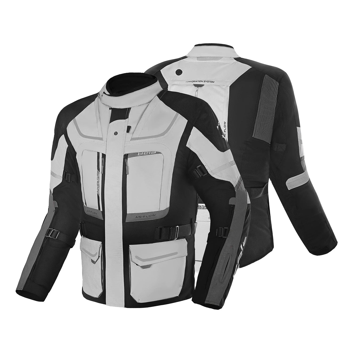 BELA TRANSFORMER 3 IN 1 GIACCA DI MOTO UOMO GHIACCIO GRIGIO NERO 