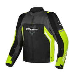 BELA CORDANIEL GIACCA DI MOTO NERO GRIGIO BUIO GIALLO FLUOR 