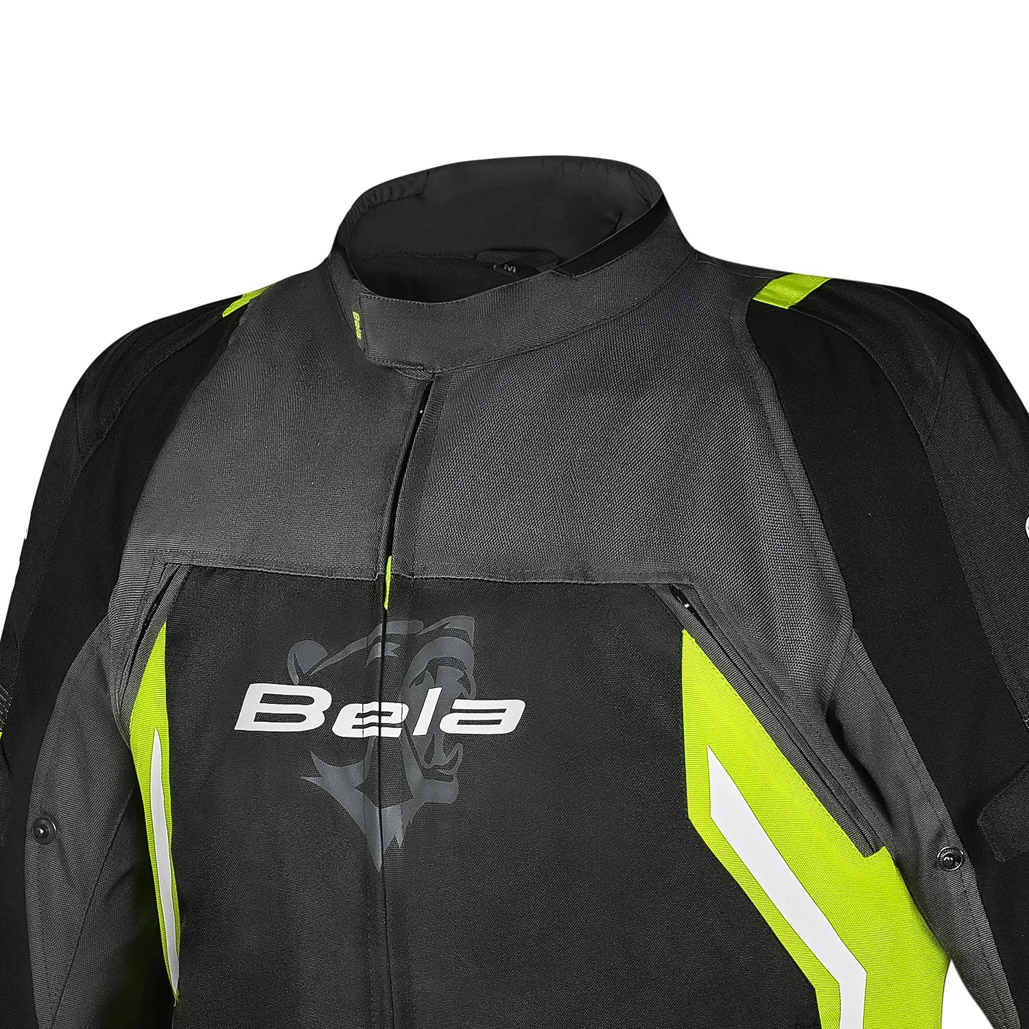BELA CORDANIEL GIACCA DI MOTO NERO GRIGIO BUIO GIALLO FLUOR 