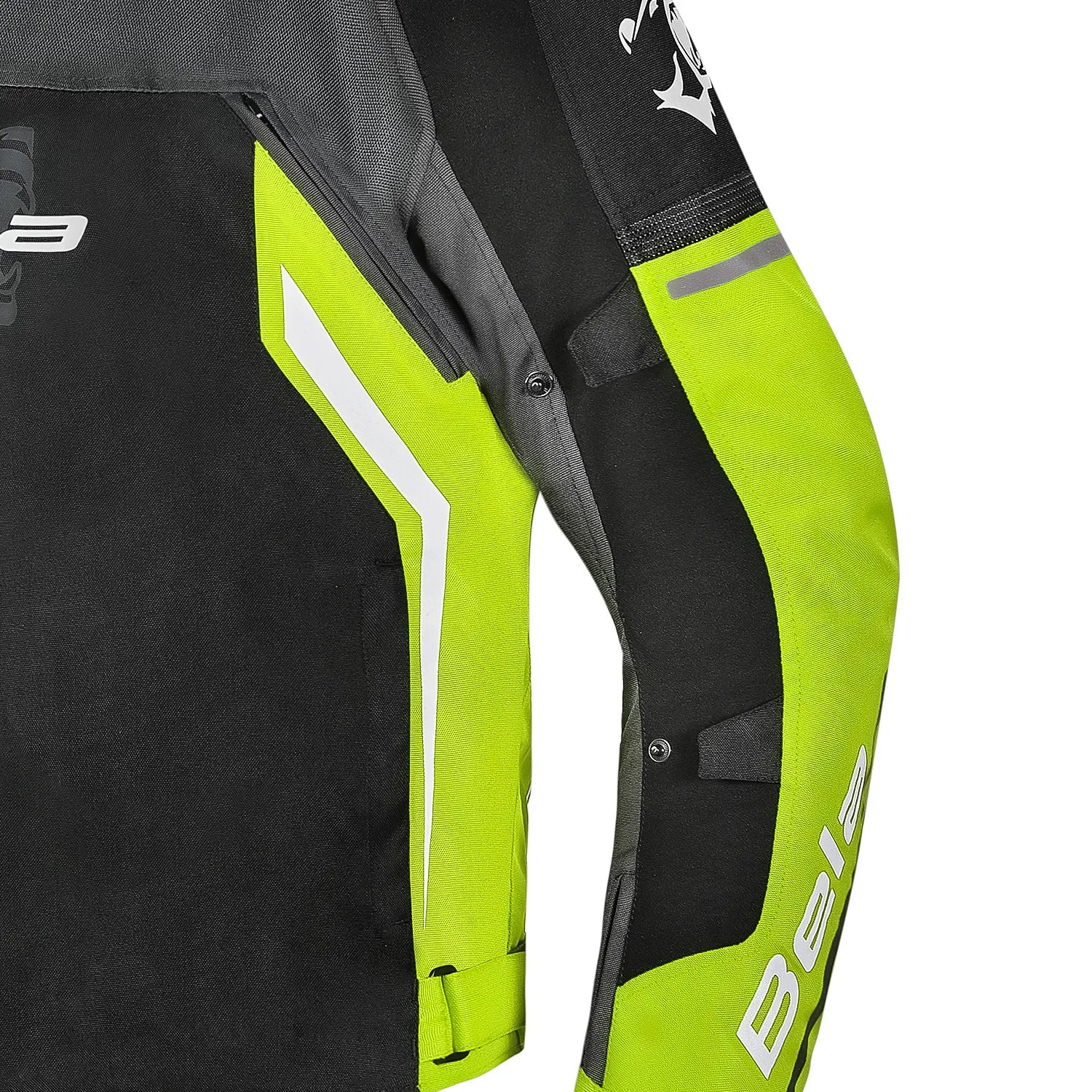BELA CORDANIEL GIACCA DI MOTO NERO GRIGIO BUIO GIALLO FLUOR 