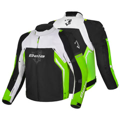BELA CORDANIEL GIACCA DI MOTO UOMO NERO GHIACCIO VERDE FLOU 