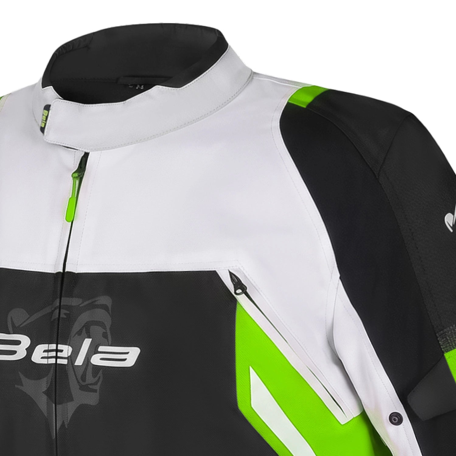 BELA CORDANIEL GIACCA DI MOTO UOMO NERO GHIACCIO VERDE FLOU 