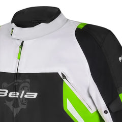 BELA CORDANIEL GIACCA DI MOTO UOMO NERO GHIACCIO VERDE FLOU 