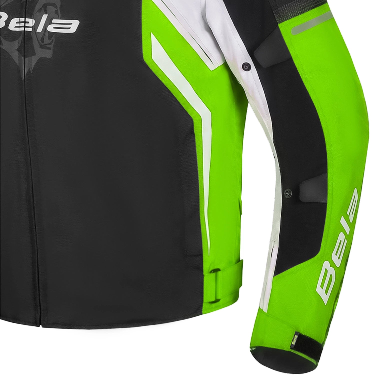 BELA CORDANIEL GIACCA DI MOTO UOMO NERO GHIACCIO VERDE FLOU 