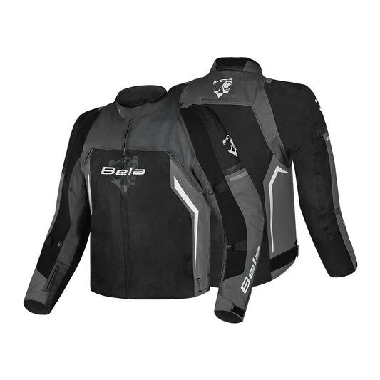 Chaqueta de moto Bela Cordaniel - Negro/Gris oscuro  – Yamoto.it