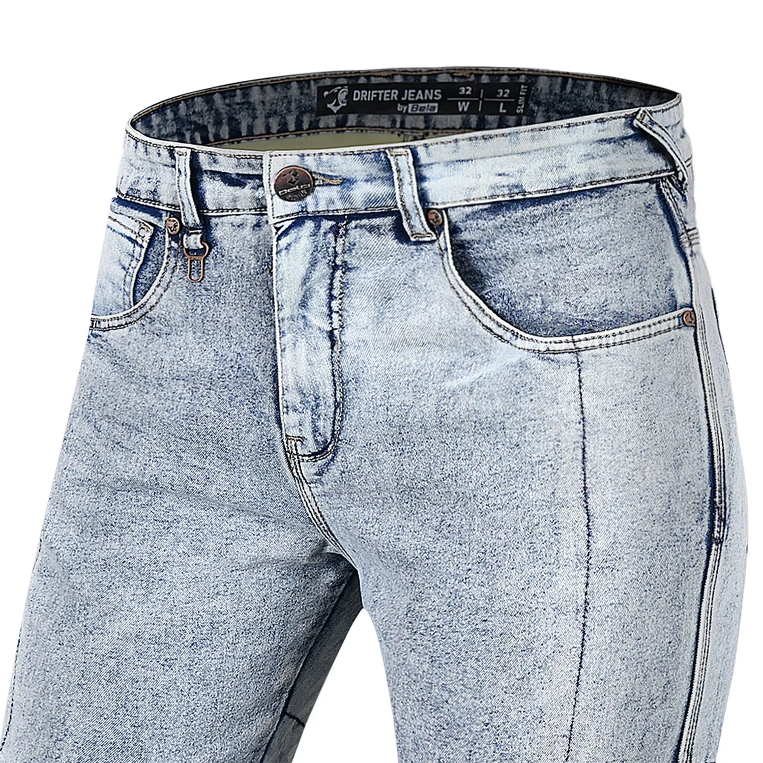 BELA DRIFTER 32L JEANS DI MOTO UOMO BLU 