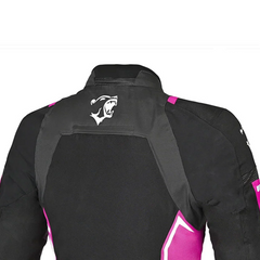 BELA ELANUR CHAQUETA DE MOTO MUJER NEGRO ANTRACITA ROSA 