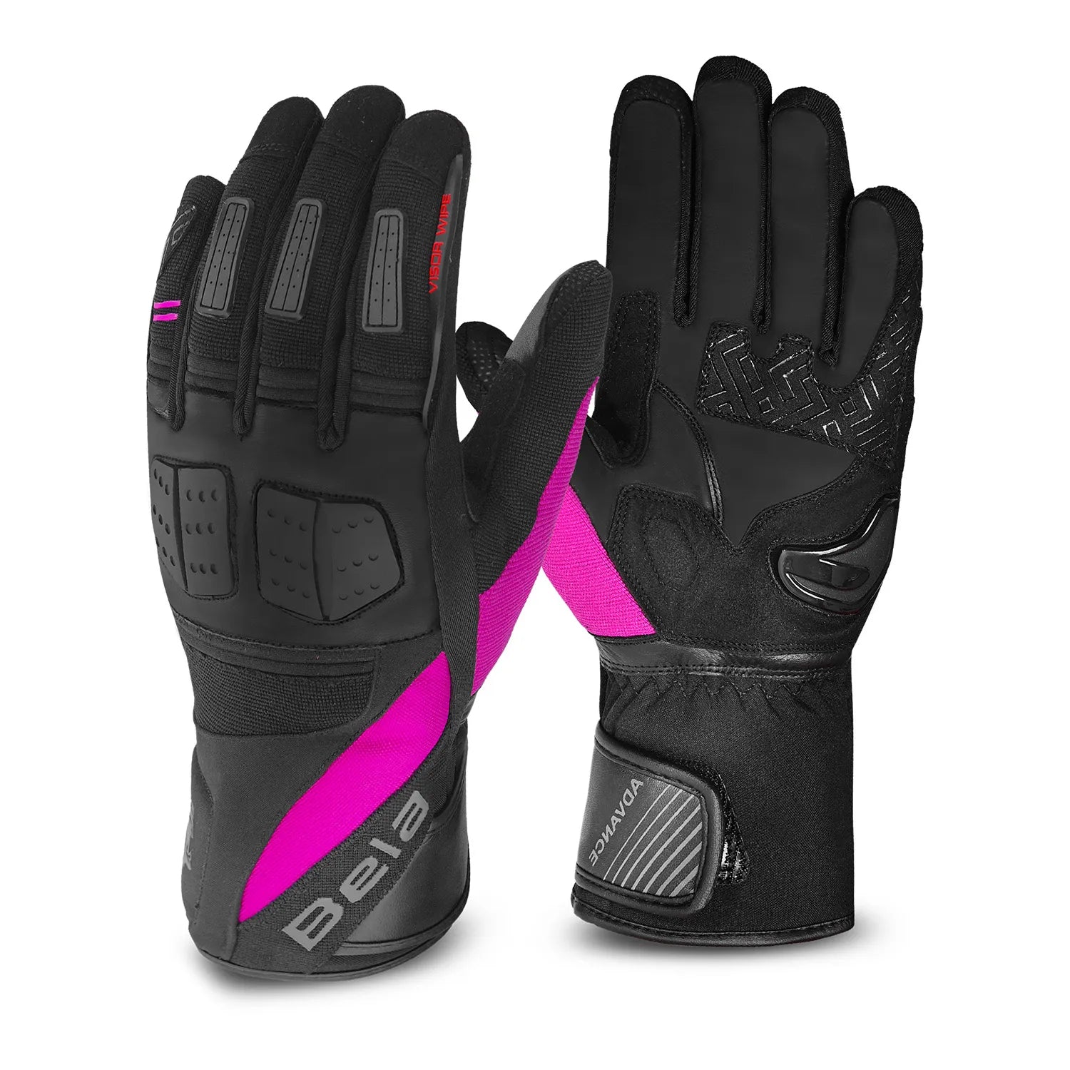BELA HIGHWAY GUANTI DI MOTO DONNA NERO ROSA 