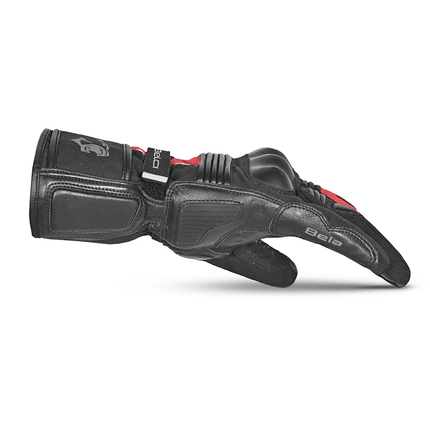 BELA Guante Piel Ice Winter Lady WP Negro/Rojo 