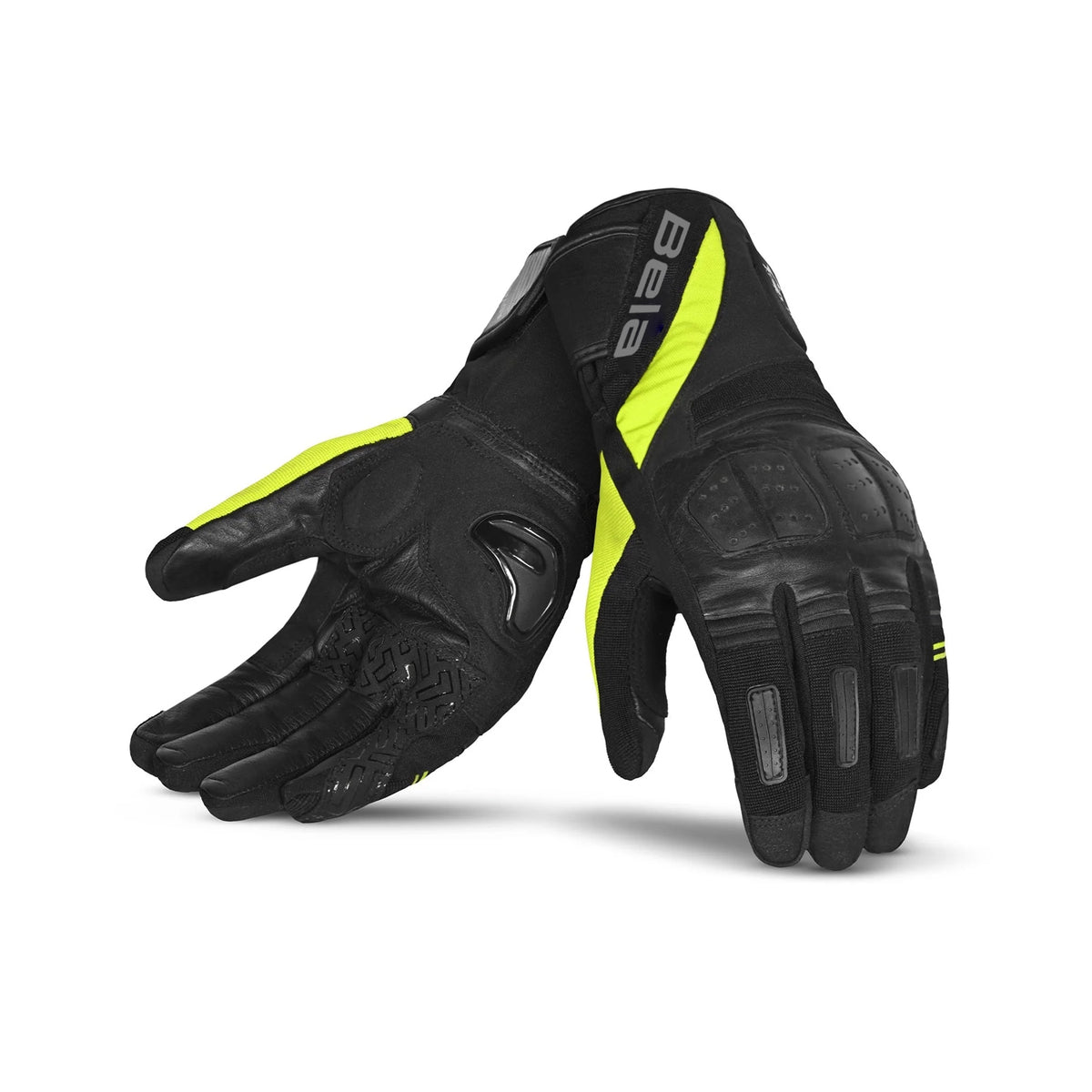 BELA HIGHWAY GUANTI UOMO INVERNALI NERO/FLUOR GIALLO 