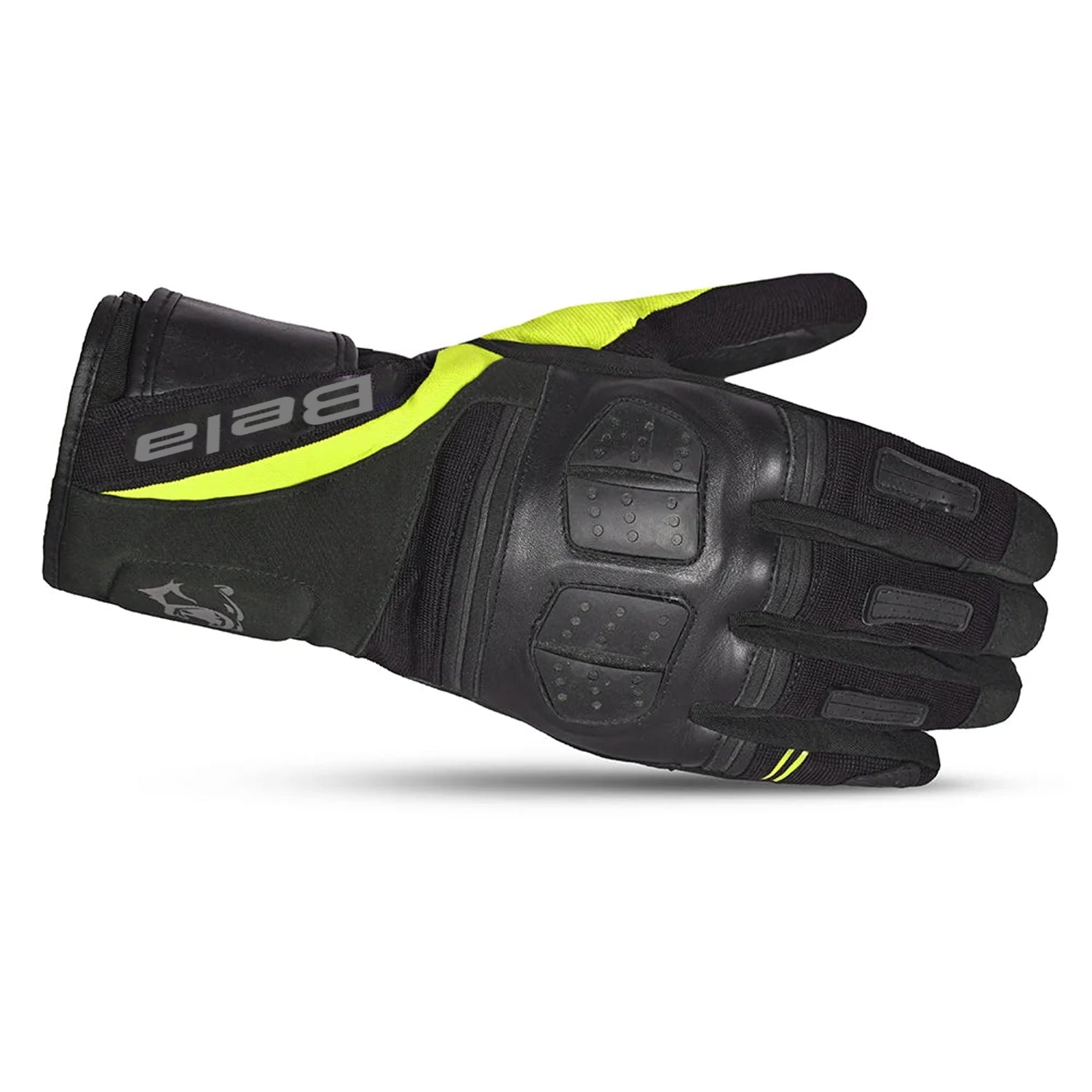 BELA HIGHWAY GUANTI UOMO INVERNALI NERO/FLUOR GIALLO 