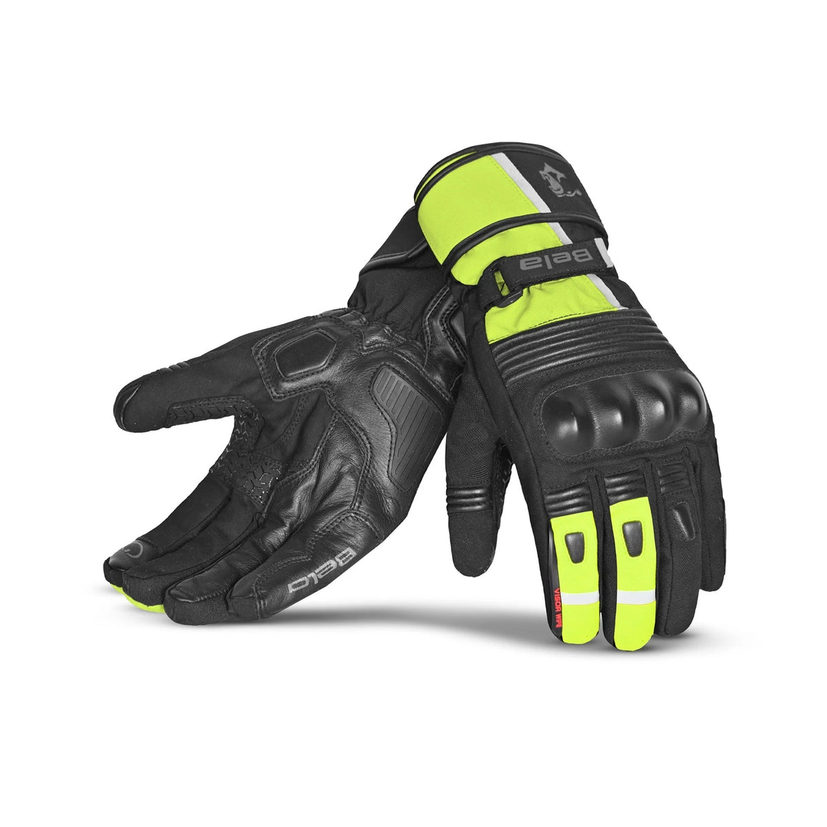 BELA ICE WINTER WP GUANTI MOTO NERO/GIALLO FLUOR 