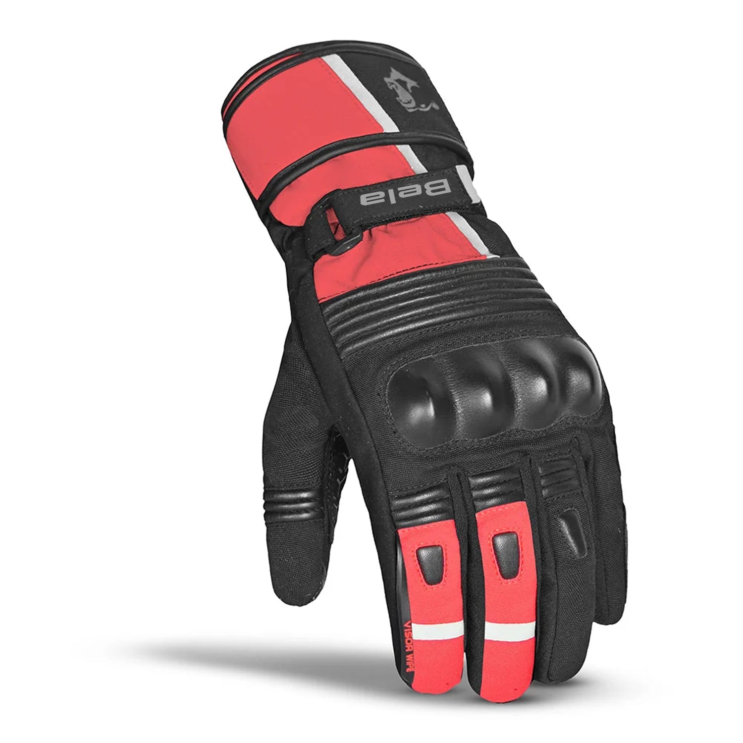 BELA ICE WINTER WP GUANTI MOTO NERO/ROSSO 